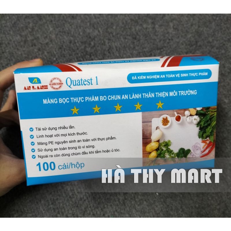 Hộp 100 miếng màng bọc thực phẩm bo chun AL Việt Nam [An toàn - hiệu quả]