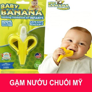Gặm nướu chuối cho bé, an toàn với thiết kế hình quả chuối ngộ nghĩnh Làm từ 100% silicone-đảm bảo tuyệt đối an toàn