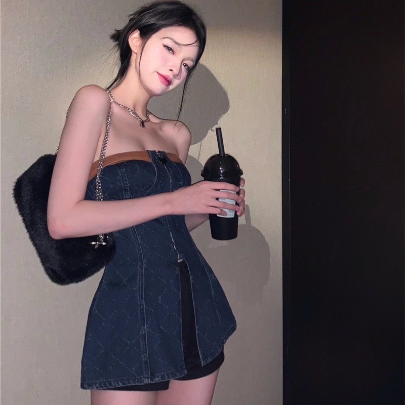 Áo Ống Xẻ Tà Thời Trang Mùa Hè Quyến Rũ Cho Nữ