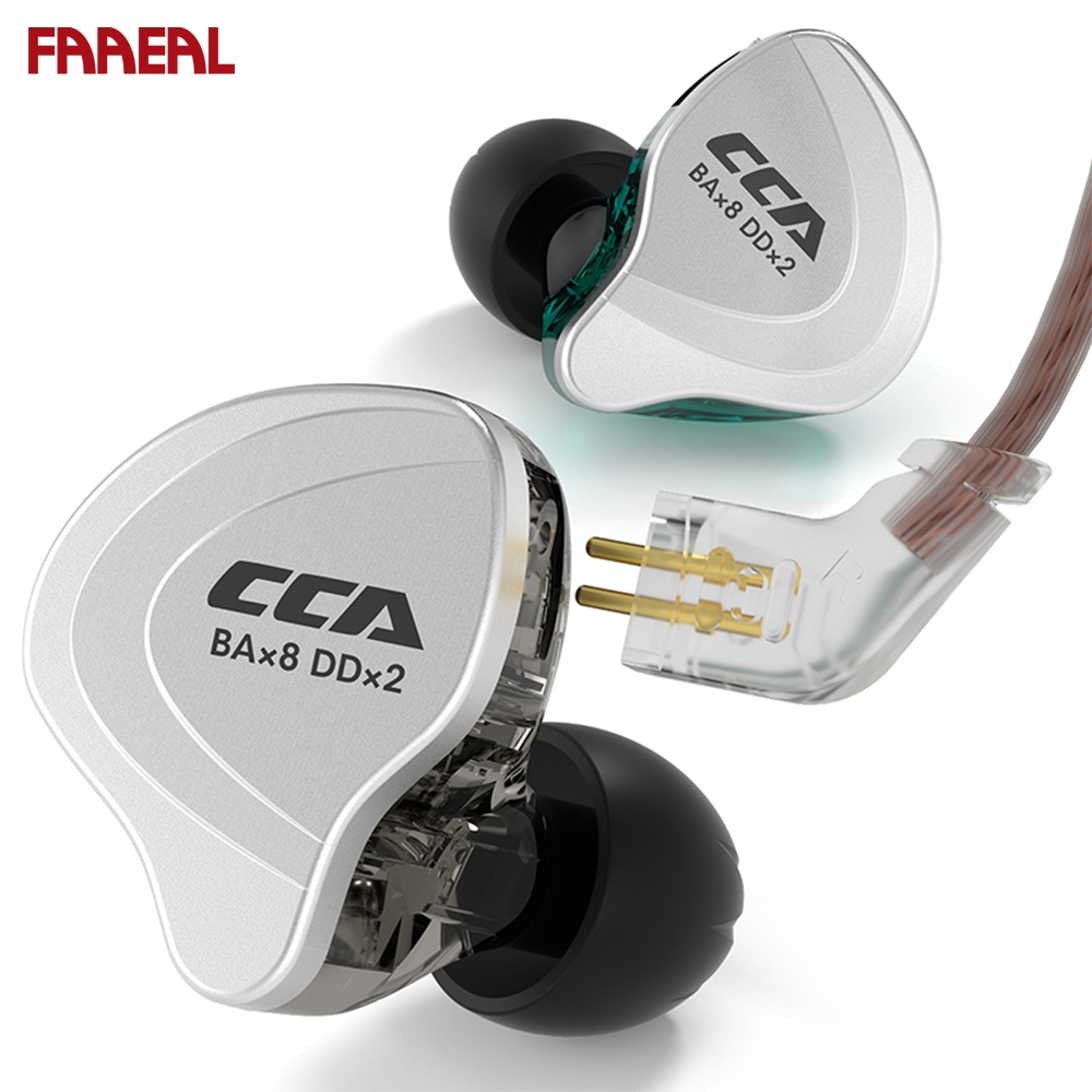 Tai nghe nhét tai có dây FAAEAL CCA C10 4BA + 1DD âm thanh HiFi 2 pin phong cách thể thao độc đáo