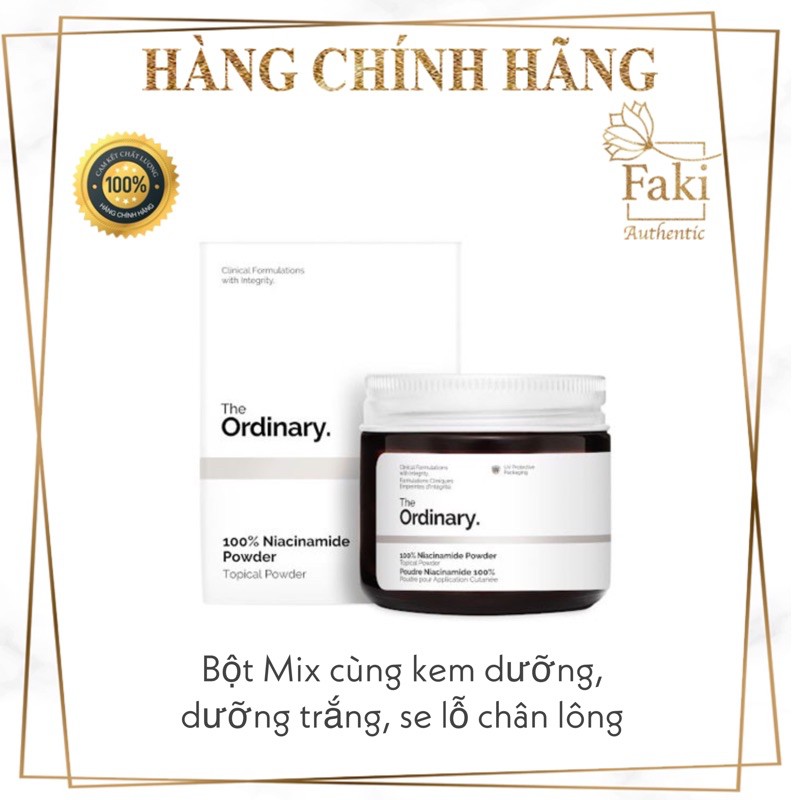 Bột se lỗ chân lông The Ordinary 100% Niacinamide Powder 20g