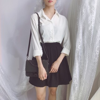 [Có size đại] Áo sơ mi công sở cơ bản phong cách Hàn Quốc, áo somi basic