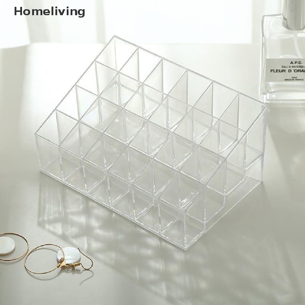 Khay Nhựa Acrylic Trong Suốt 16 / 24 Ngăn Đựng Son Môi Tiện Dụng