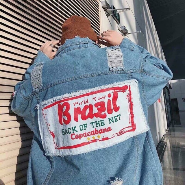 khoác jean brazil - Áo khoác jeans