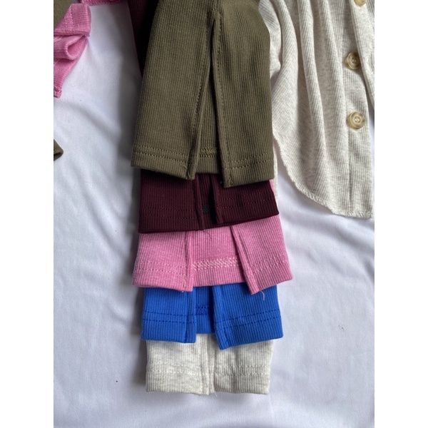 Áo Croptop Polo Nút Tà Bầu Cổ Bẻ Basic Siêu Xinh