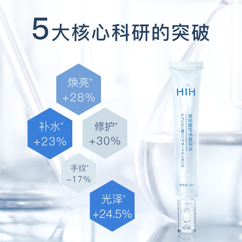 HIH hyaluronic acid hand essence serum hand 40ml cream moisturing repair dry hand whitening handcare gel