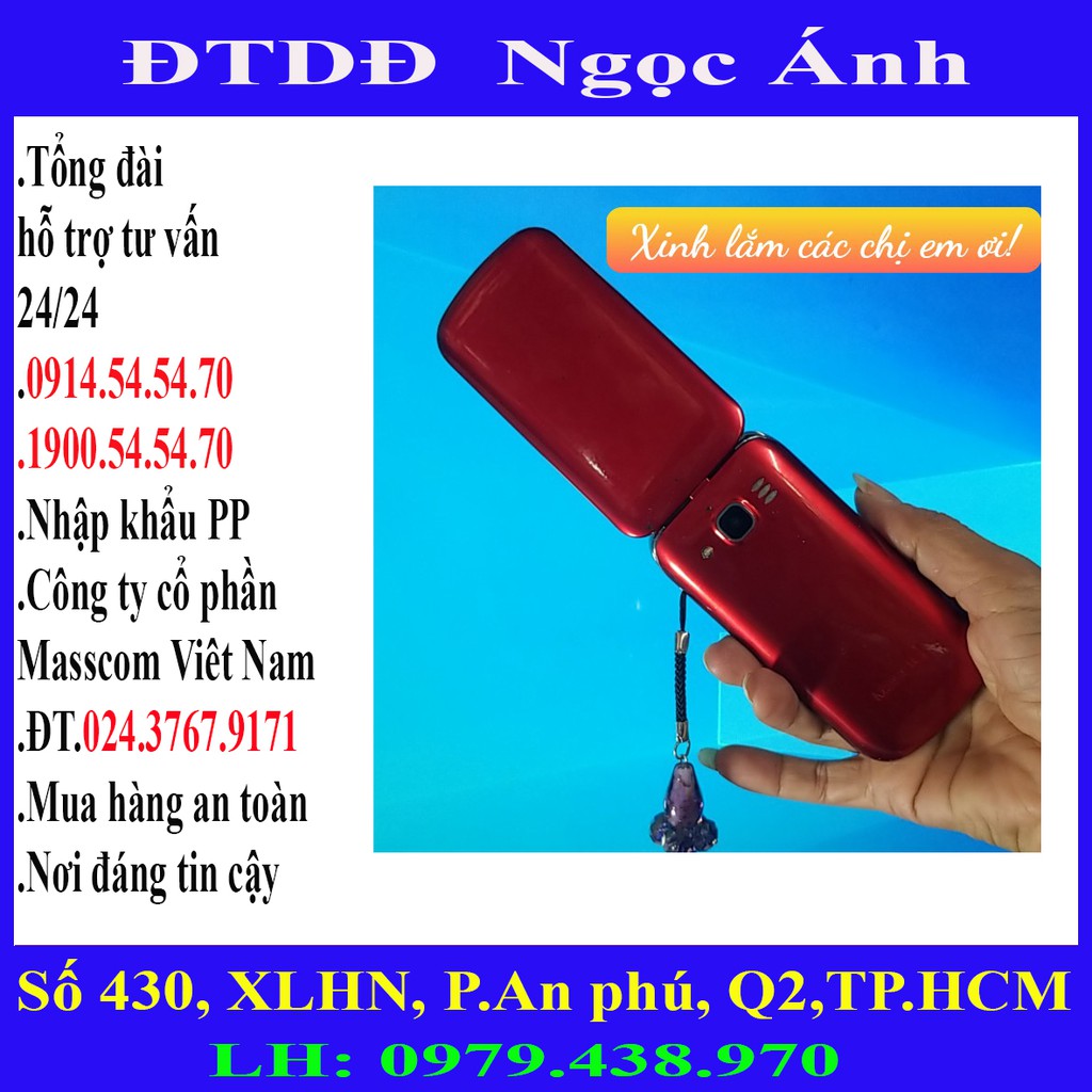 Điện Thoại Nấp gập Masstel F50-Pin4C-Pin5C-Zin