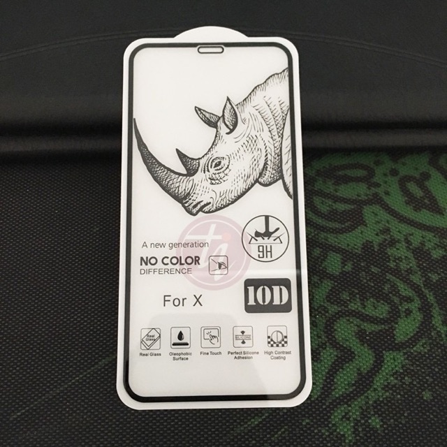 Kính cường lực 10D tê giác cho iPhone 6,6 Plus, 7, 8, Se 2020, 7plus, 8plus,X, XR, XSMax 11 11Pro 11 Pro Mã