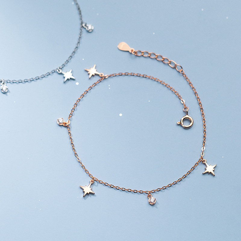 Lắc Chân Mạ Bạc 925 Hình Ngôi Sao Đơn Giản Phong Cách Hàn Quốc | BigBuy360 - bigbuy360.vn