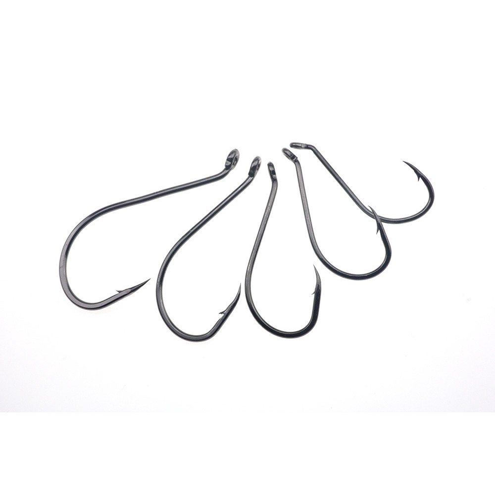 Set 50 móc câu cá thép carbon size 9 / 0-1 / 0 1 2 4 6 bền bỉ chuyên dụng