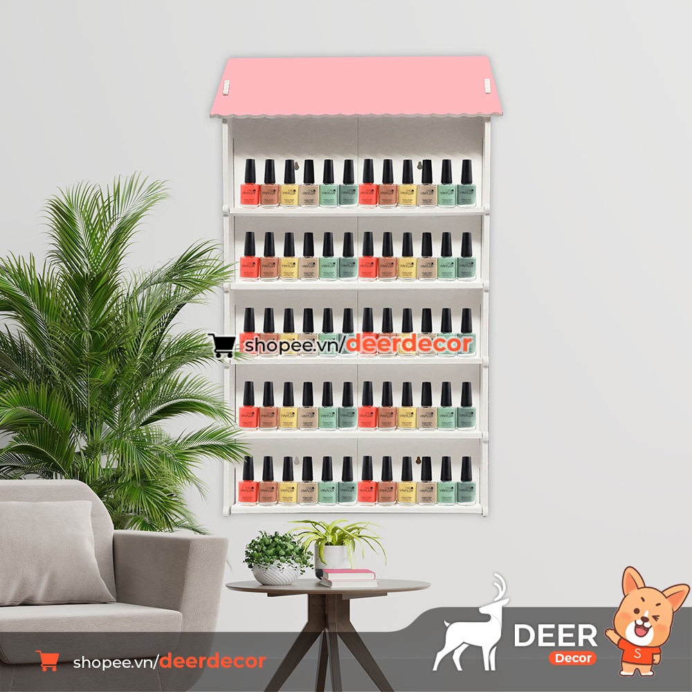 Kệ Đựng Chai Nước Sơn Treo Tường - DEER DECOR