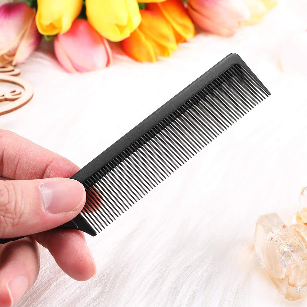 [Hàng mới về] Lược chải tóc BORAGE màu đen răng lược hẹp nhỏ gọn tiện dụng cho salon