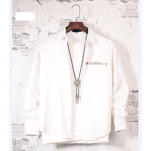 Áo khoác sơ mi unisex dài tay họa tiết DT04 | BigBuy360 - bigbuy360.vn