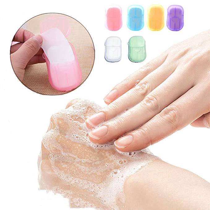 (hàng Mới Về) Set 50 Giấy Xà Phòng Dùng Một Lần Tiện Lợi Khi Đi Du Lịch