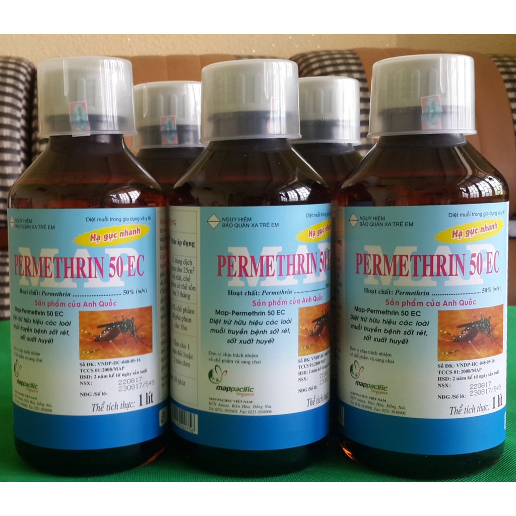 Thuốc diệt muỗi PERMETHRIN 50EC 1000ml Anh Quốc chính hãng thuốc xịt muỗi y tế