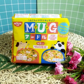 Mì Mug Màu Vàng Nhật Bản Cho Bé Từ 1 Tuổi - Gồm 4 Gói Nhỏ Bên Trong (Date 2022) - 4902105016084