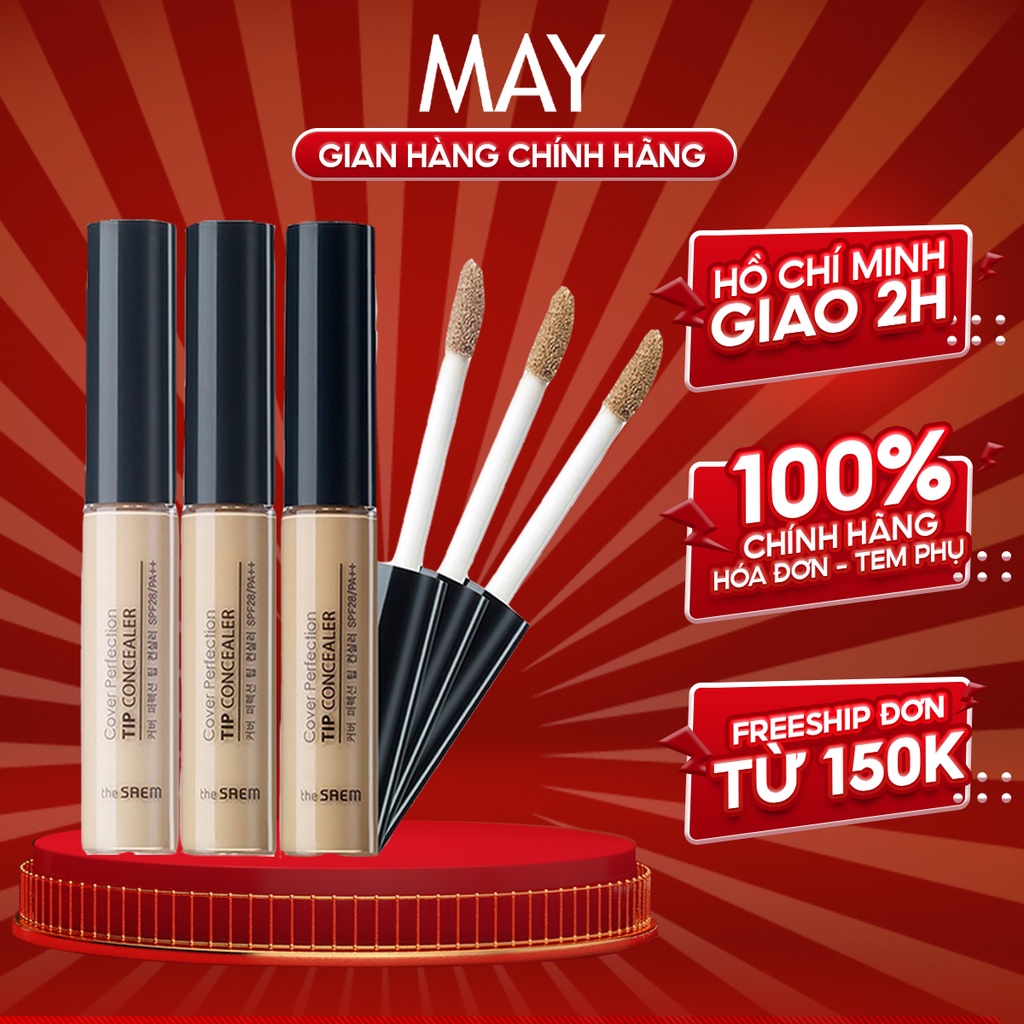 Kem che khuyết điểm The Saem Cover Perfection Tip Concealer (6.5g)