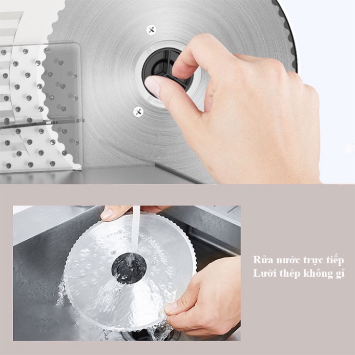 Máy cắt thịt, thái thịt đông lạnh SOKANY bán tự động chỉnh độ dày mỏng 0.5-15mm