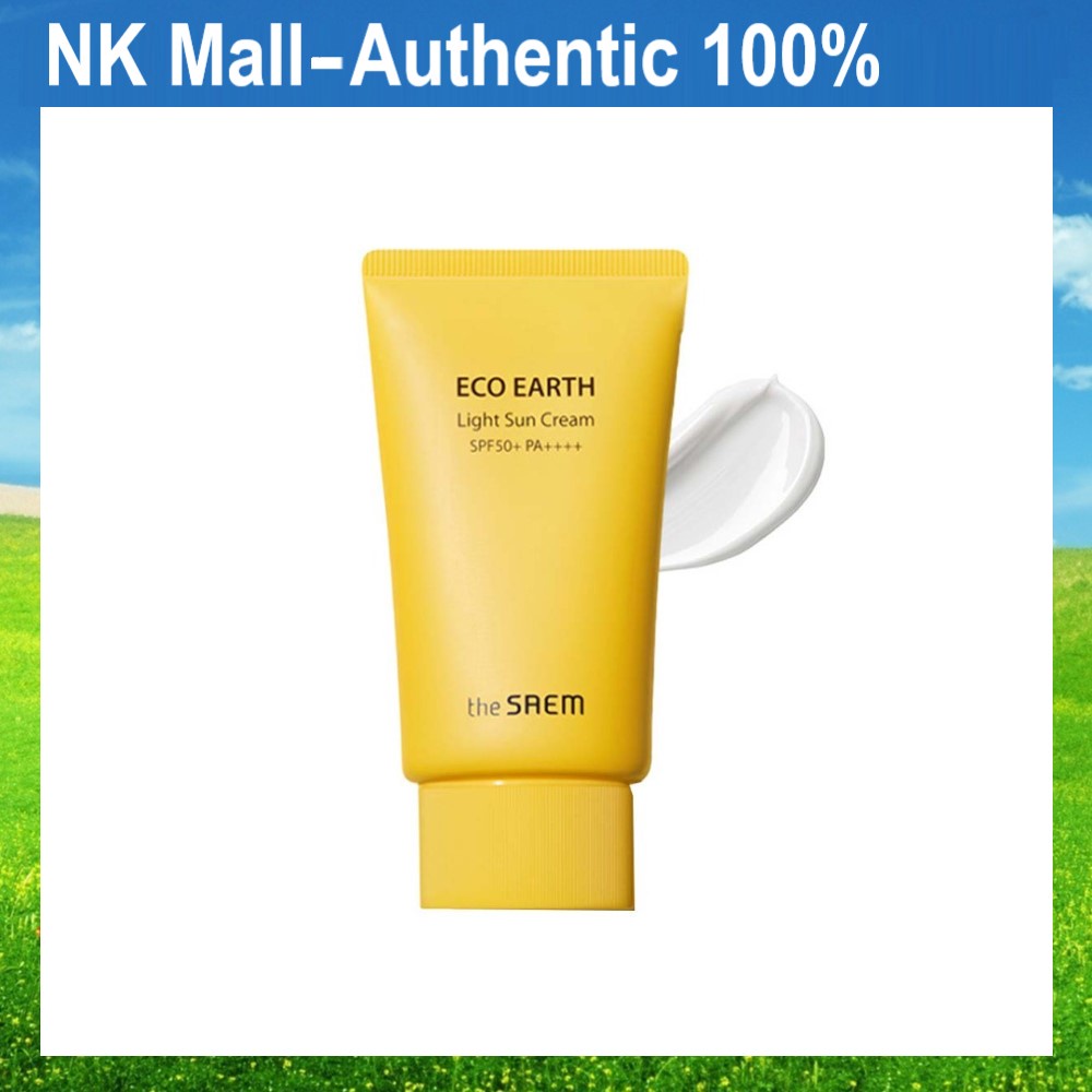 Kem Chống Nắng 💥 Eco Earth Power Light Sun Cream SPF50+ PA++++ 💥 Chính Hãng ( Màu Vàng) - Da Dầu