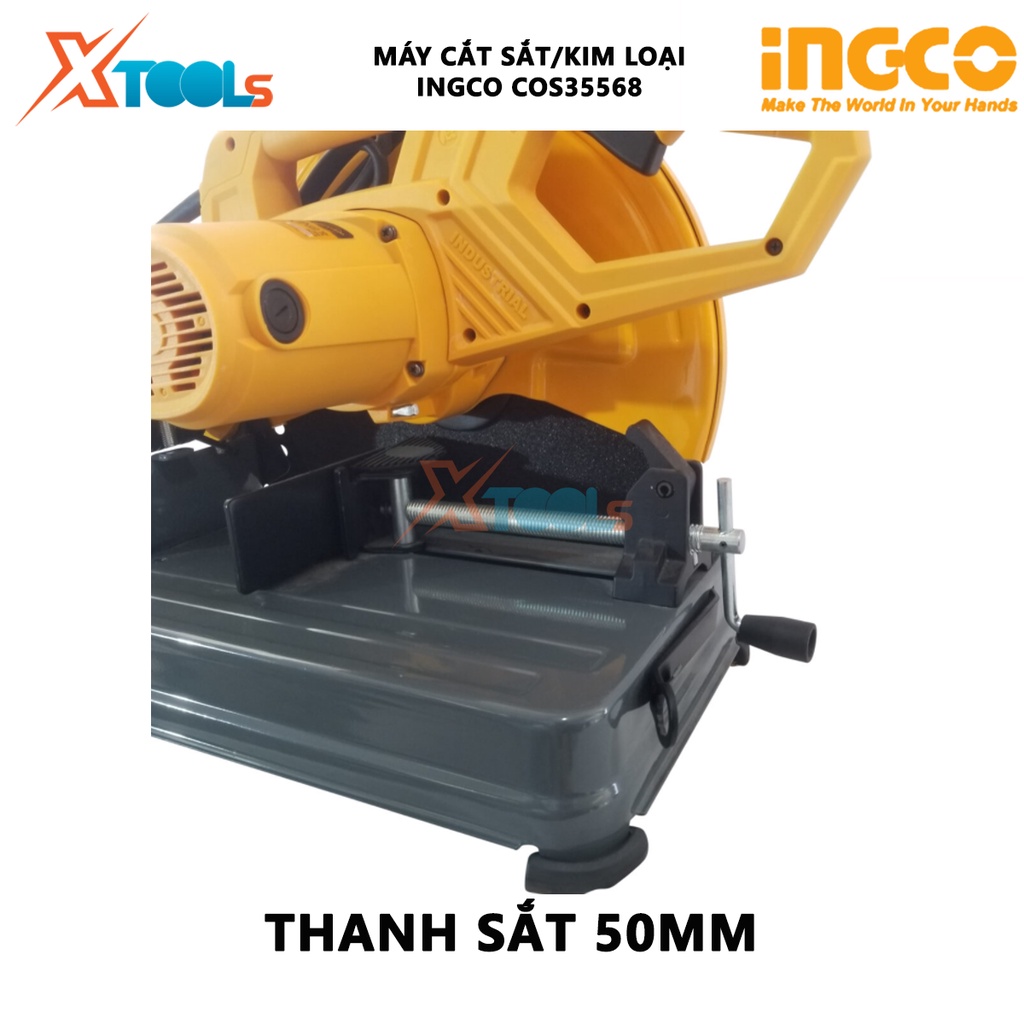 Máy cắt sắt, kim loại INGCO COS35568 | máy cắt sắt bàn 2400 W, Tốc độ không tải 3900 v/p, 355x25.4x3mm, Kèm theo 1 lưỡi