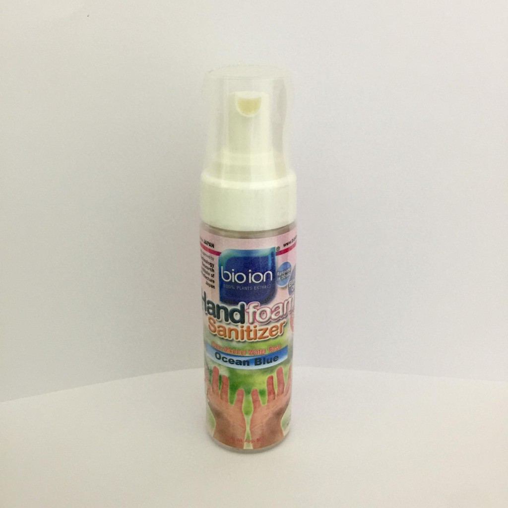 Bình Xịt Khử Mùi Và Làm Sạch Bioion Không Cồn, Không Mùi Dạng Bọt Làm Sạch Handfoam 80ml