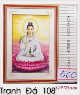 Tranh đính đá ( hình quan âm)