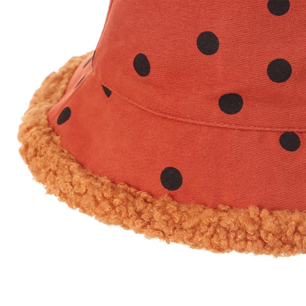 SUSANS Mũ Bucket Hai Mặt Chất Liệu Mềm Mại Thời Trang Mùa Đông Xinh Xắn