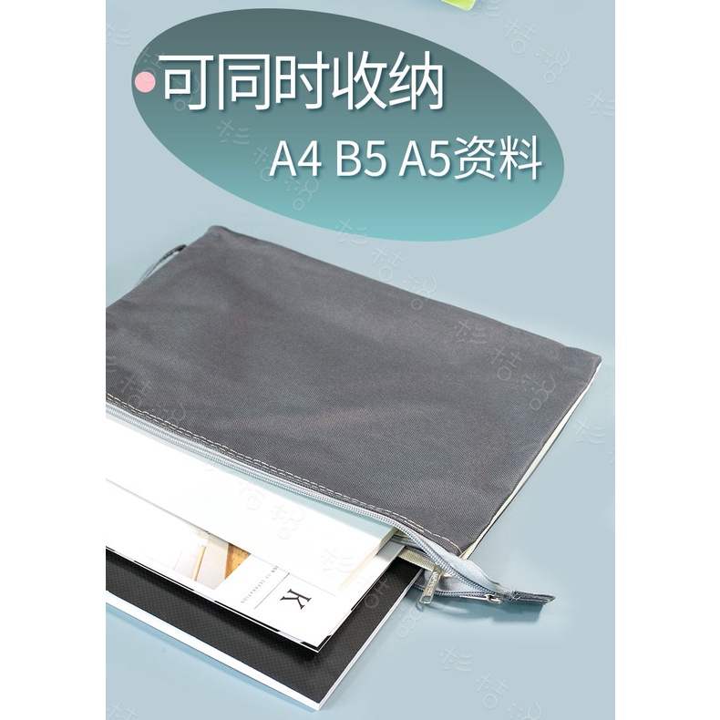 Túi vải đựng tài liệu khổ A4 có khóa kéo hai lớp tiện lợi dành cho nữ | BigBuy360 - bigbuy360.vn