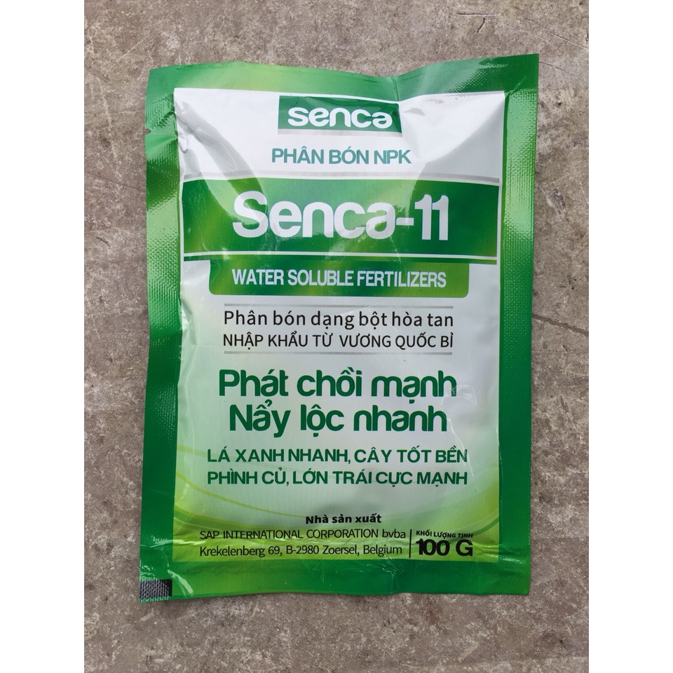 Phân bón NPK Senca 11 gói 100gr siêu bật chồi nẩy lộc nhanh, xanh lá,lớn trái