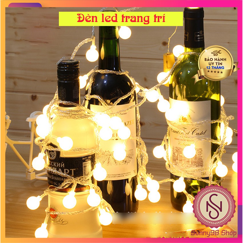 Đèn dây trang trí ⚡ 𝗙𝗥𝗘𝗘 𝗦𝗛𝗜𝗣 ⚡ Đèn Led dây trang trí 5m bóng tròn - ảnh thật