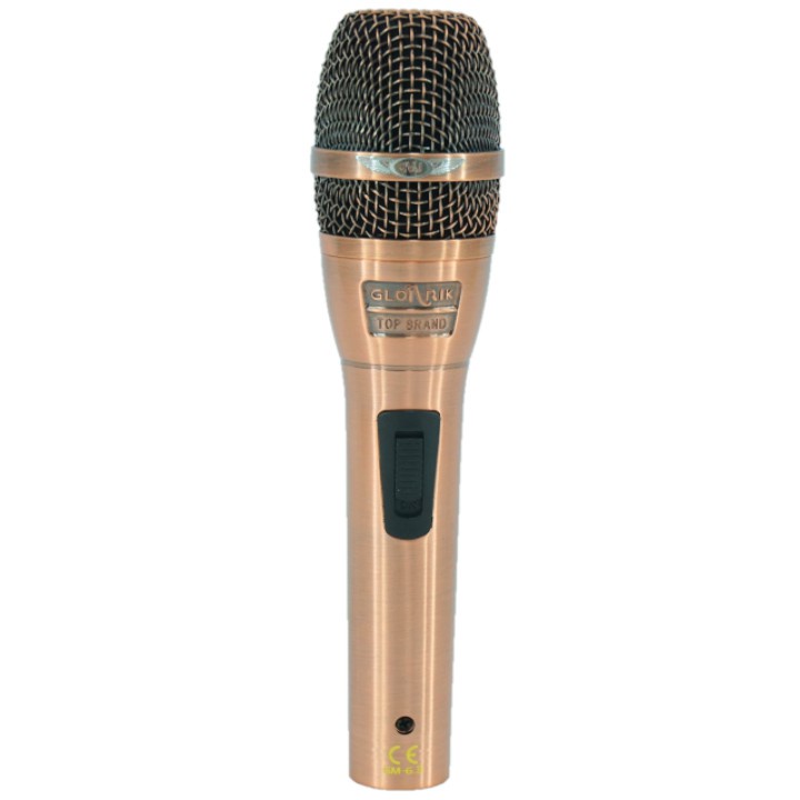 Micro karaoke có dây JVJ GM-6.3 dài 4m Cho Âm Ly, Loa Kéo , Loa Karaoke Bluetooth Jack 6.5 Thông Dụng(Vàng đồng)