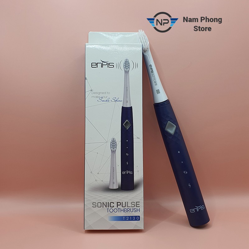 Bàn chải đánh răng điện SMART BASIC chính hãng ENPIS, lông mềm, IPX7, bảo hành 6 tháng, Sonic Pulse Toothbrush