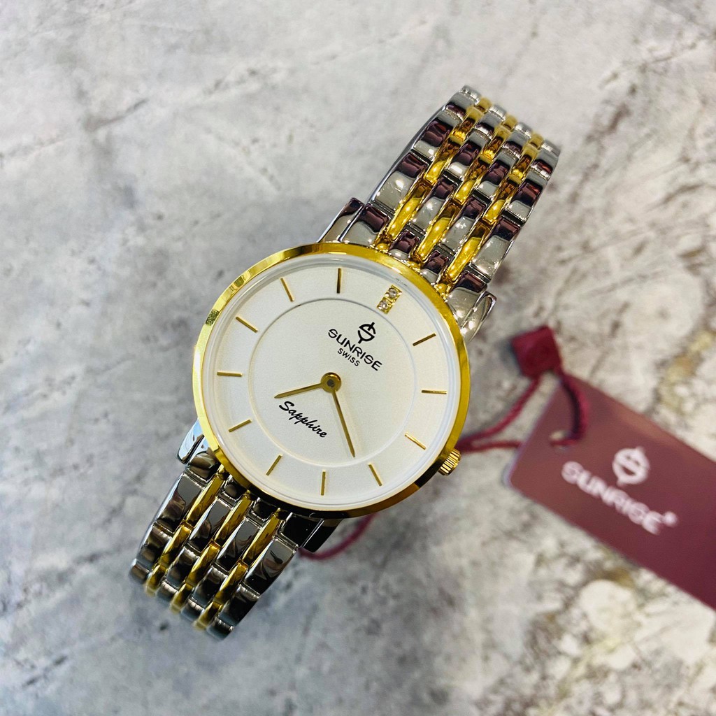 Đồng hồ Sunrise Nam Nữ chính hãng 737SWC.SG.T - kính saphire chống trầy - chống nước