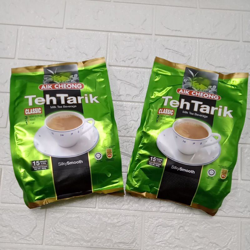 Combo 2 bịch trà sữa teh tarik Aik cheong malaysia vị truyền thống.🇲🇾