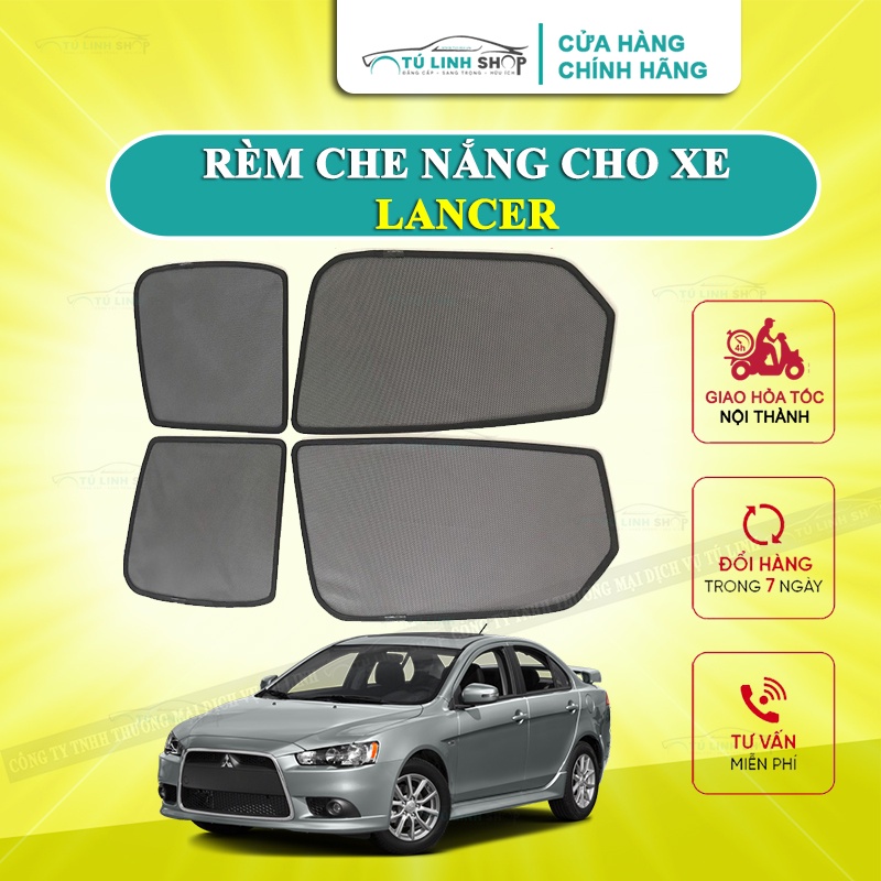 Rèm che nắng nam châm cho xe Mitsubishi Lancer, bộ 4 tấm cho 4 cửa, hàng loại 1 cao cấp nhất, vừa khít kính