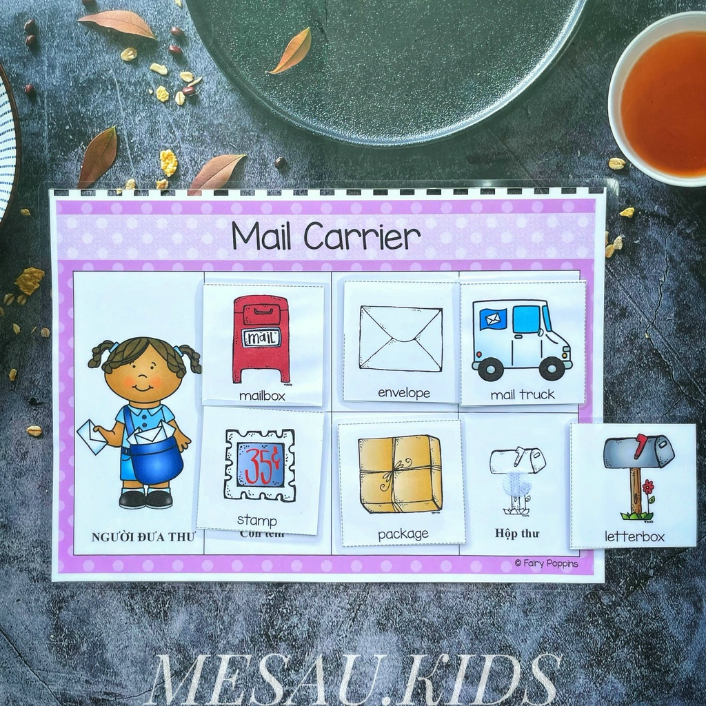 Học Liệu Bóc Dán Montessori MESAUKIDS Đồ Chơi Giáo Dục NGHỀ NGHIỆP Đồ Chơi Phát Triển Trí Tuệ Cho Bé