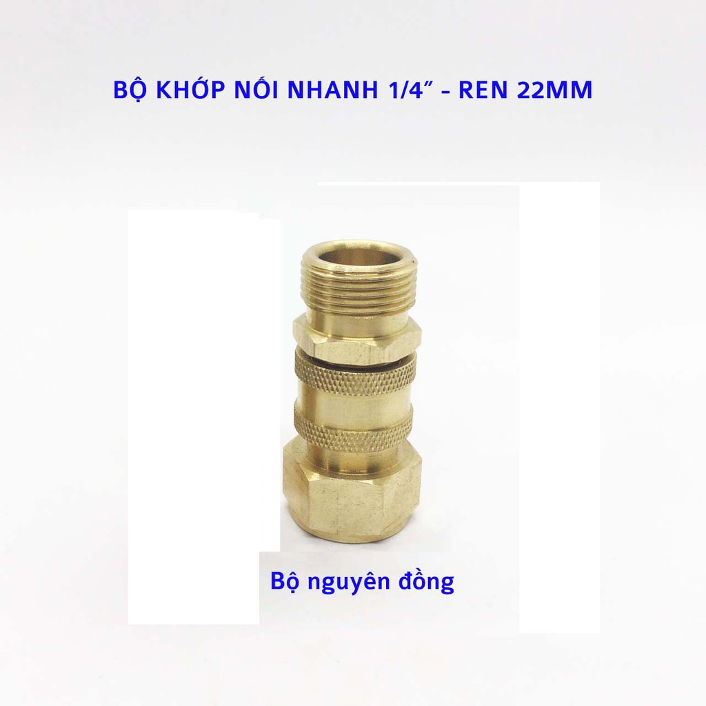 Combo 2 khớp nối nhanh đồng đầu ra cho máy rửa xe mini gia đình cao áp - phụ kiện máy rửa xe -2KNNout