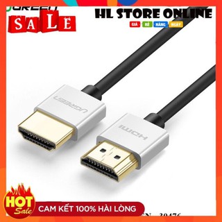 💖 cáp hdmi 2.0 slim dài 1m hỗ trợ 4k, 3d chính hãng ugreen 30476