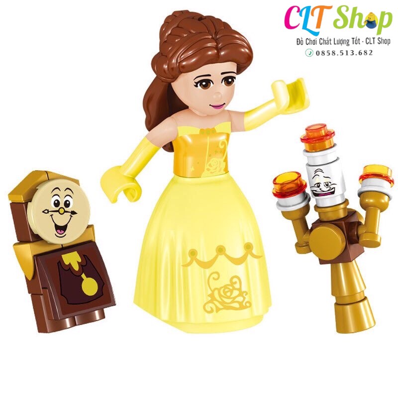 Đồ chơi xếp hình lắp ráp lâu đài phép thuật của công chúa Belle Anna Elsa Princess Dream Castle Puzzle CLTshop