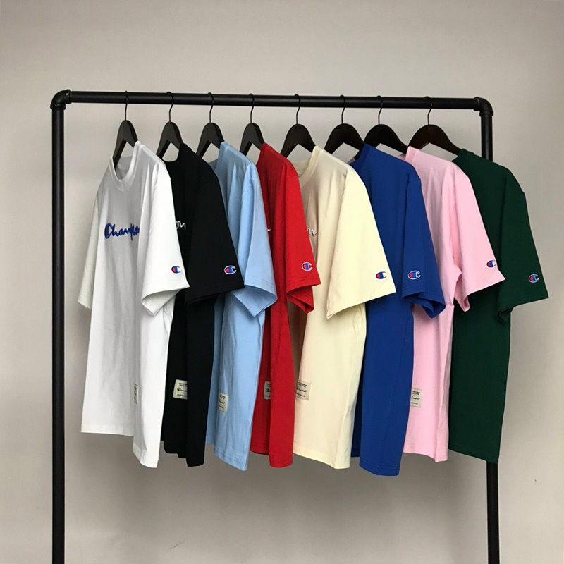 Áo thun tay lỡ Champion 1 Line phông thời trang unisex nam nữ oversize form rộng Tee Club