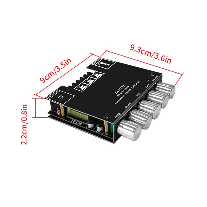 Mạch khuyếch đại âm thanh Bluetooth ZK-MT21 Công suất 2×50W và Sub 100W