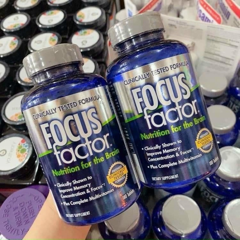 Viên uống Focus Factor Nutrition for the Brain 180 viên của Mỹ, viên uống hỗ trợ trí nhớ tăng khả năng tập trung