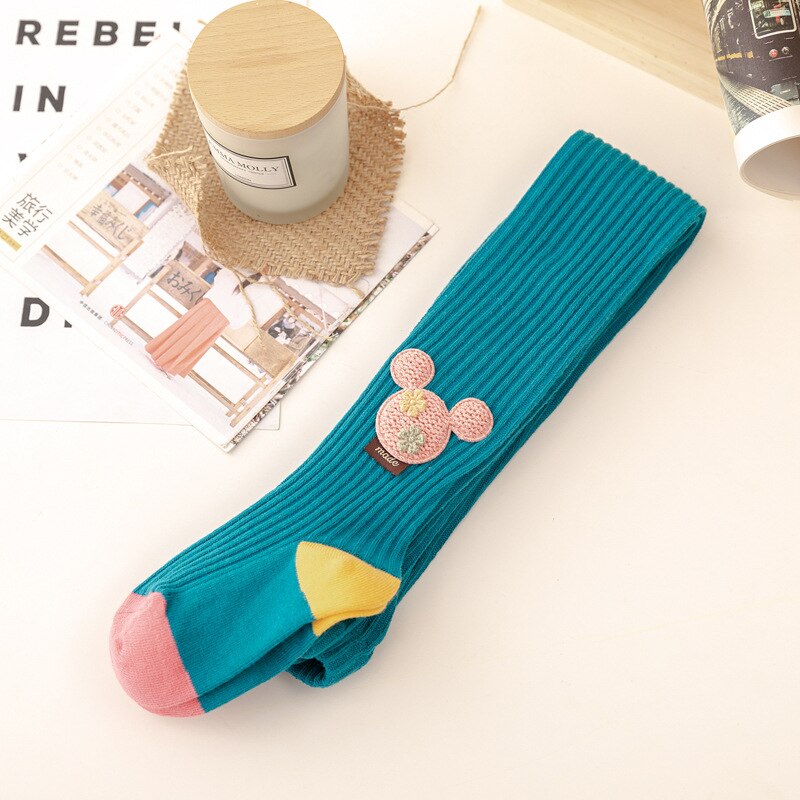 Quần tất BEAR LEADER cotton họa tiết hoạt hình dễ thương thời trang mùa thu 2023 dành cho bé gái