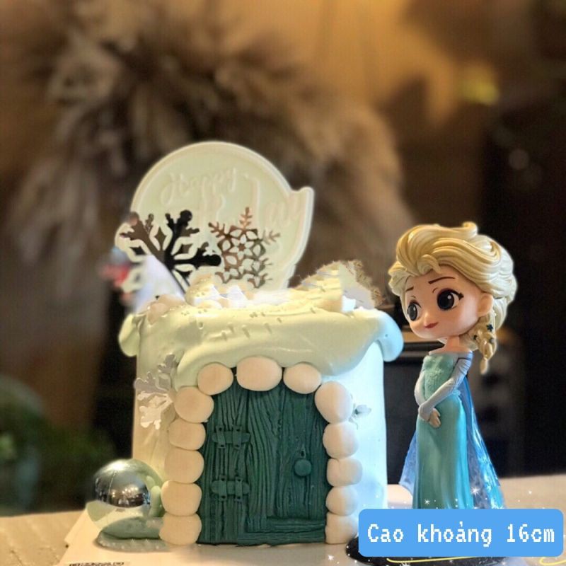 MÔ HÌNH CÔNG CHÚA BĂNG GIÁ ELSA CAO 16CM - TRANG TRÍ BÁNH KEM - MÔ HÌNH NHÂN VẬT