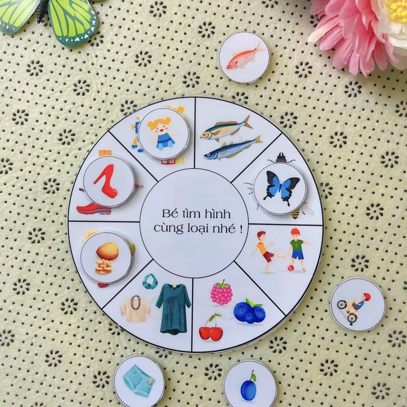 Học liệu Hình tròn tư duy, giúp bé phát triển tư duy logic