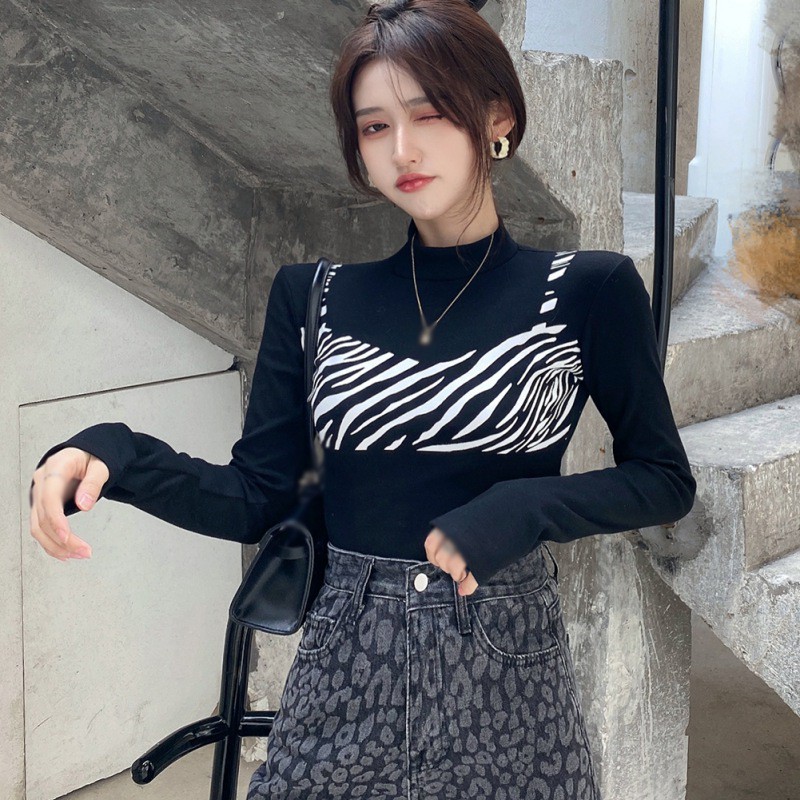 Áo Nữ Tay Dài Cổ Cao Thời Trang Cá Tính