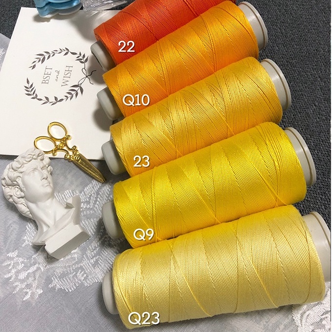 Sợi Cotton Tri 0.9mm - Tri Circle Bảng Màu Vàng Móc Búp Bê - ada.crafts