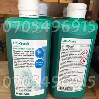 Dung dịch rửa tay sát khuẩn Lifo- Scrub chai 500ml