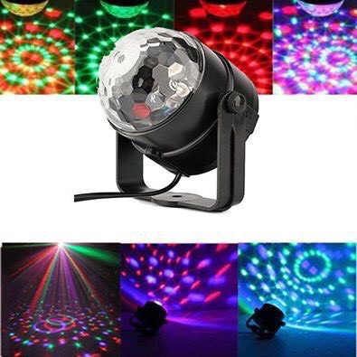 Đèn led xoay 7 màu vũ trường trang trí sân khấu ,phòng karaoke nhiều màu, cảm biến nhạc,xoay 360 độ RHD-130