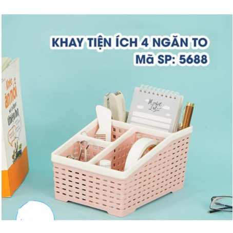 Khay nhựa tiện ích 4 ngăn Việt Nhật MS-5688